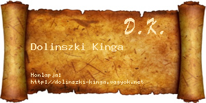 Dolinszki Kinga névjegykártya